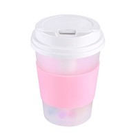 AlenX Cup Humidifiers Cool Mist Humidifier Cold Air Humidifiers for Home Office Baby Ar Humidifier300ml Cute Milk Cups USB LED Glowing Humidifier Essential Oil Diffuser for Car (Pink) - B07F7R6K1X